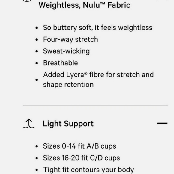 Lululemon Yoga Align Waist Length Tank Top Size 2 White Light Support NWT - Picture 7 of 8